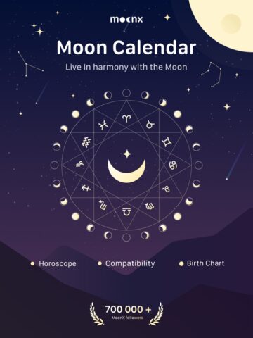 iOS용 MoonX – Moon Phase & Horoscope