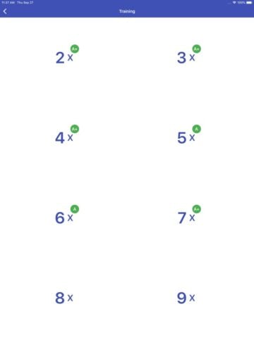 Multiplication Table. Trainer para iOS