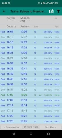 Mumbai Local Train Timetable para Android