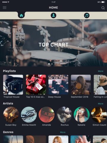 MusicOZ: Music player لنظام iOS