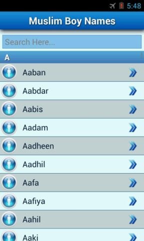Muslim Baby Names and Meaning per Android