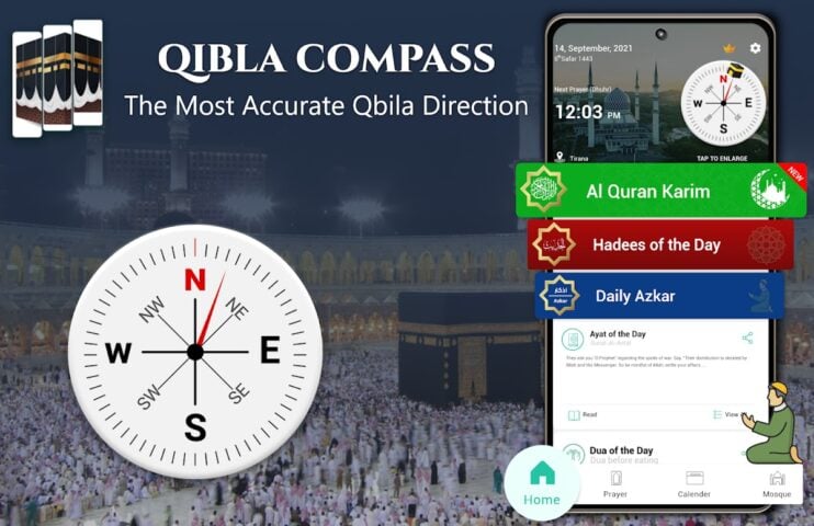 Muslimische Gebet Qibla-Kompas für Android