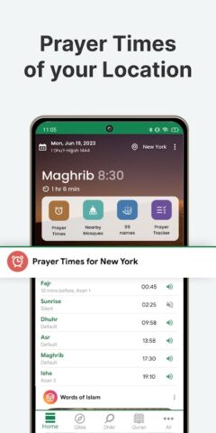 Muslim: Prayer Times, Qibla cho Android
