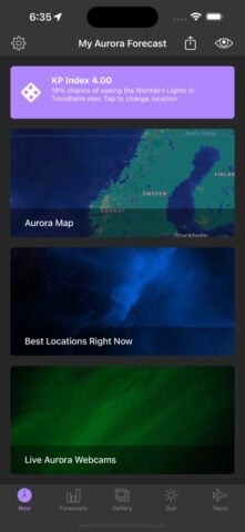 My Aurora Forecast para iOS