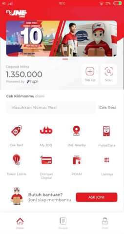 My JNE для Android — скриншот 2