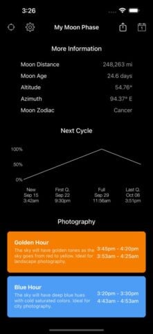 My Moon Phase – Lunar Calendar สำหรับ iOS