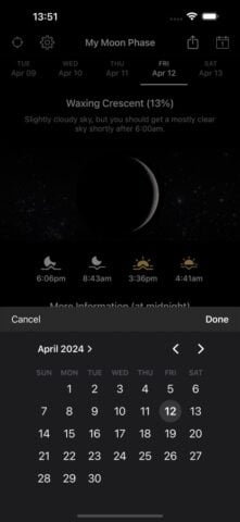 My Moon Phase – Lunar Calendar สำหรับ iOS