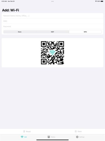 My Wi-Fi with QR Code for iOS
