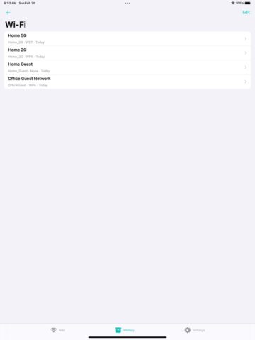 Мой Wi-Fi с QR-кодом для iOS