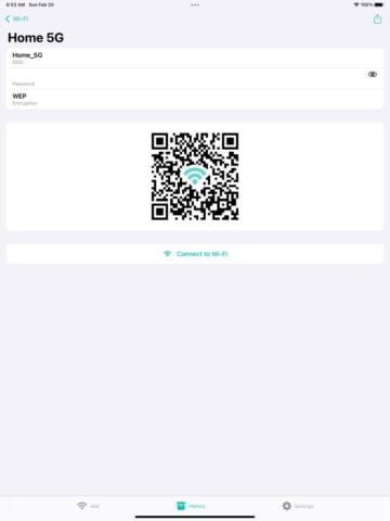 My Wi-Fi with QR Code for iOS