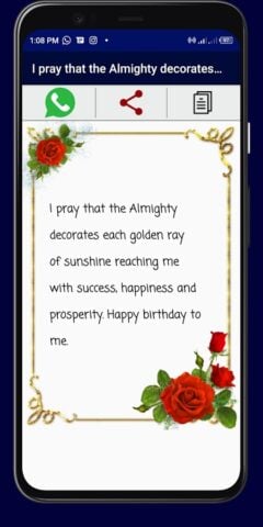 Myself Birthday Wishes لنظام Android