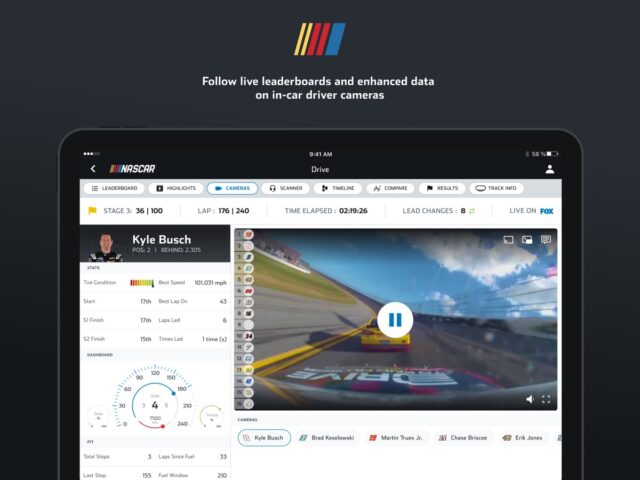 iOS 版 NASCAR MOBILE