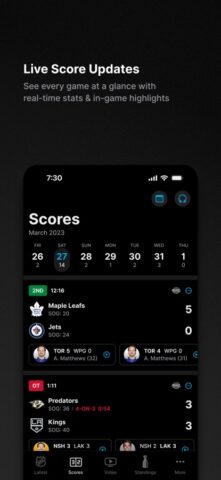 NHL cho iOS