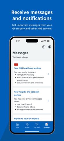 NHS App لنظام iOS