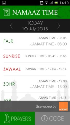 Namaaz Time per Android