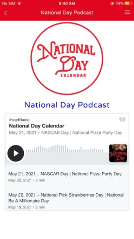 National Day Calendar para Android