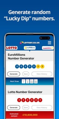 National Lottery Results per Android