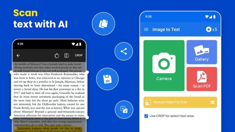 Escáner cam de imagen a texto para Android