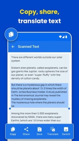 Bild zu text – Texterkennung für Android