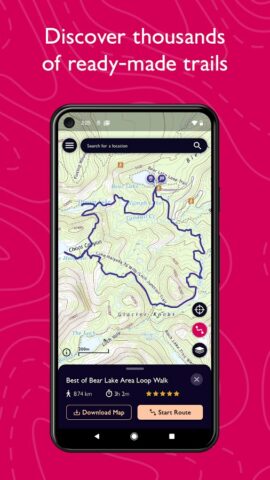 Android 用 OS Maps: Explore hiking trails