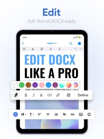 Office Word: Documento Word para iOS