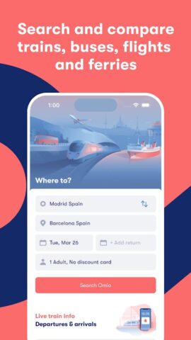 Omio: Europe & U.S. Travel App for Android
