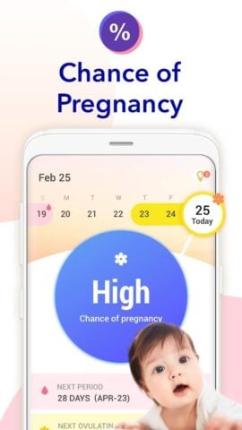 Android 用 妊娠したかも：妊娠の可能性、排卵日予測、初期症状をチェック