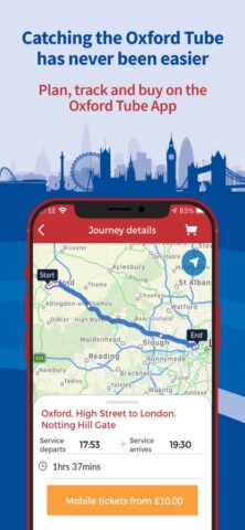iOS için Oxford Tube: Plan>Track>Buy
