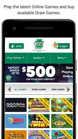 PA Lottery Official App para Android