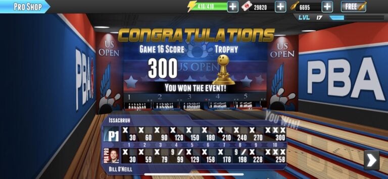 PBA® Bowling Challenge لنظام iOS