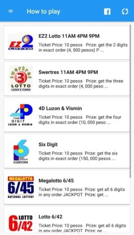 PCSO Lotto Results – EZ2 & SW para Android