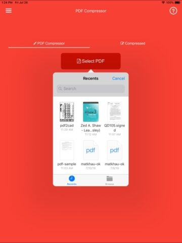 บีบอัด PDF – ลดขนาดไฟล์ PDF สำหรับ iOS