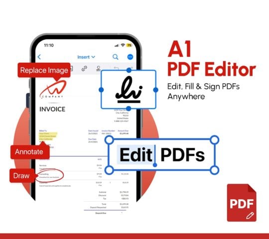 Android 用 PDF Editor: Edit PDF, Sign PDF