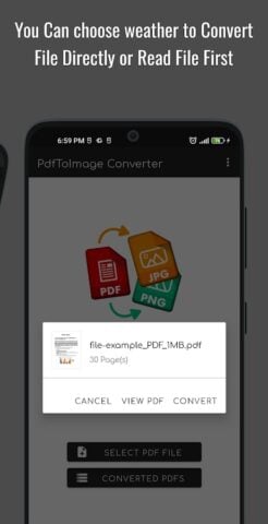 Android 用 PDF to JPG Converter