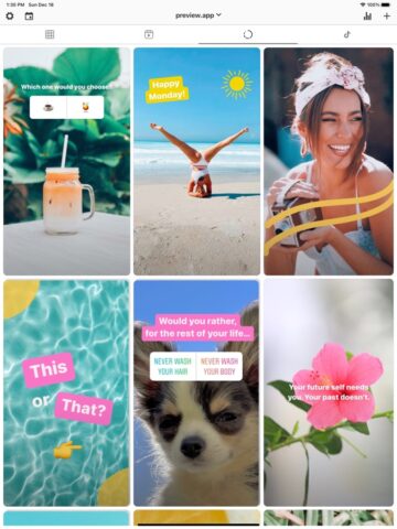 iOS 用 PREVIEW: Planner for Instagram