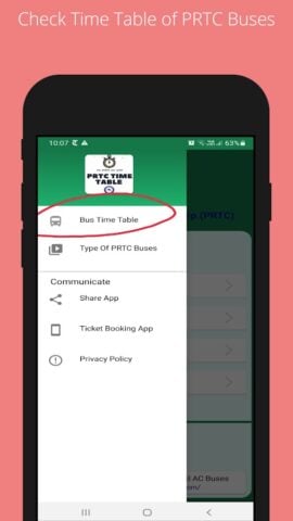 PRTC Bus Time Table für Android