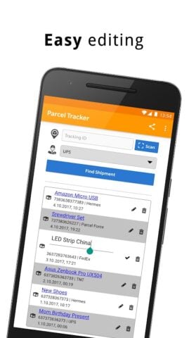 Package Tracking لنظام Android