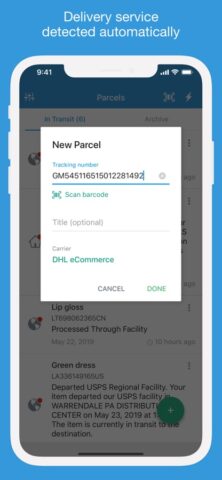 Packages – Track Your Parcels per iOS