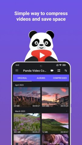 Панда Видео: Сжатие для Android