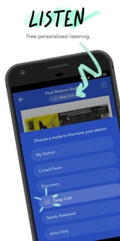 Pandora — Music & Podcasts для Android
