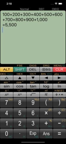 Panecal Calculadora científica para iOS
