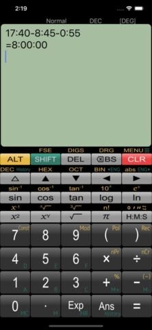 Panecal kalkulator ilmiah untuk iOS
