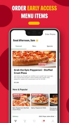 Papa Johns Pizza & Delivery для Android