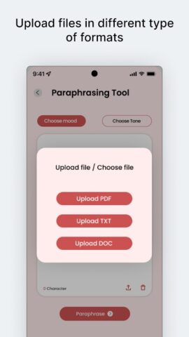 Paraphrasing Tool for Android