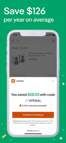 PayPal Honey: Coupons, Rewards cho iOS