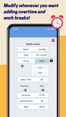 Payment work hours calculator für Android