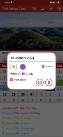 Philippines Calendar 2024 для Android