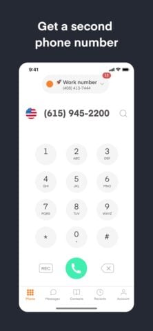 Phoner: Second Phone Number for iOS