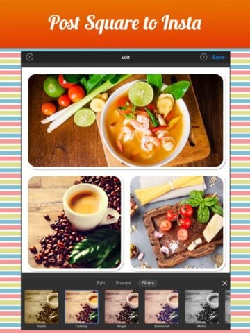 Editor de fotos collage framer para iOS
