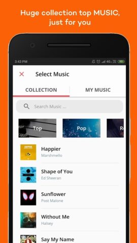 Musica em foto para Android